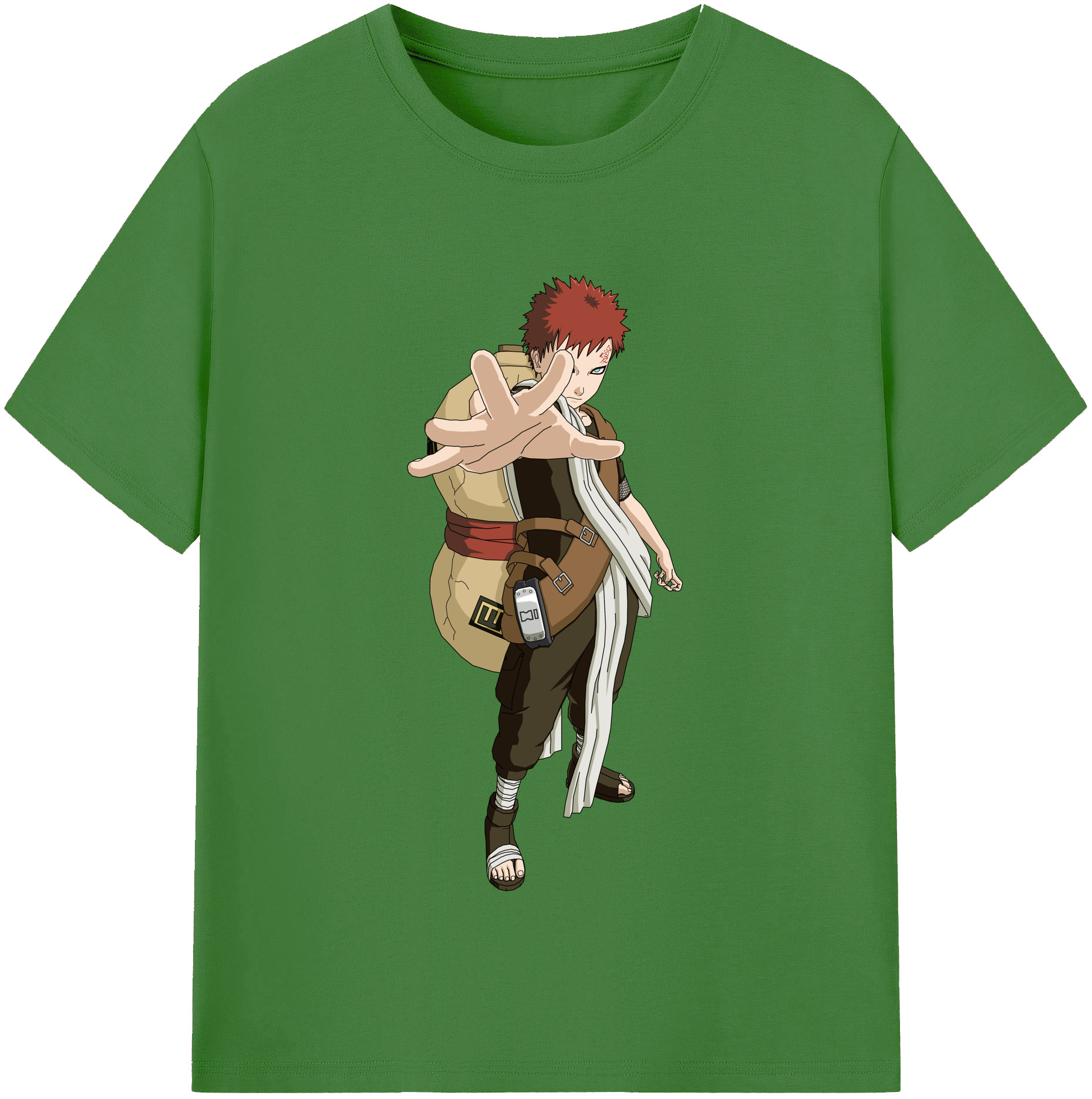 （画像用） NARUTO -ナルト- ガアラ Gaara レディースカジュアルプリントTシャツ（綿100％）